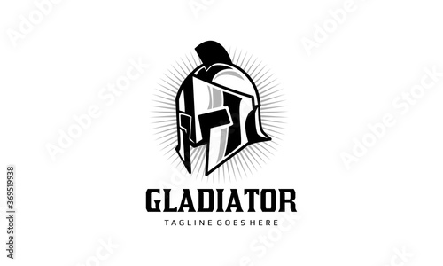 Gladiator Head Logo Vector Template