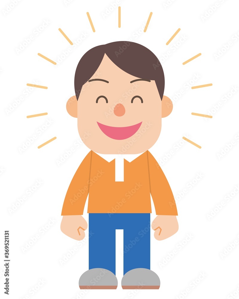 笑っている若い男性 笑っている若い男性