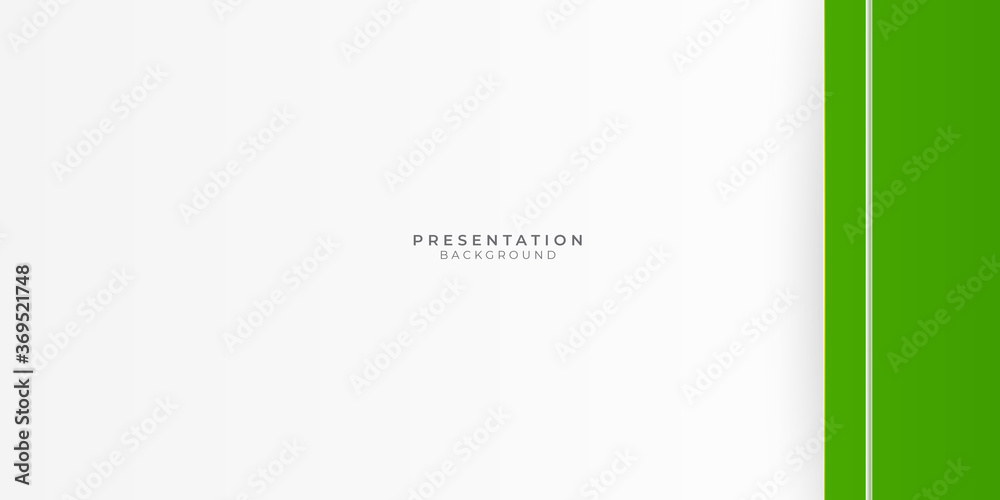 Modern simple green white abstract presentation background with green lines frame border Modern simple green white abstract presentation background with green lines frame border