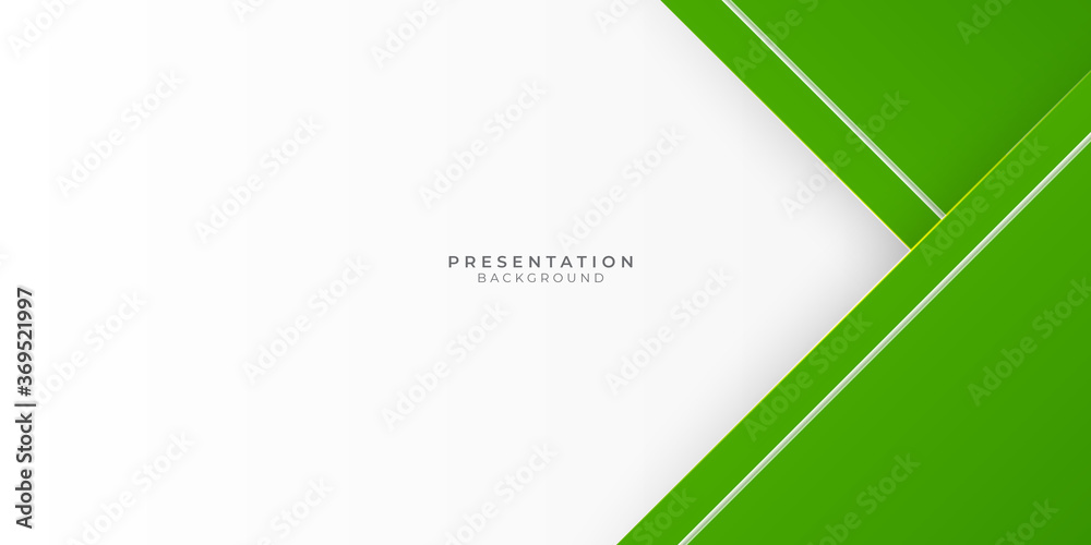 Green white abstract presentation background