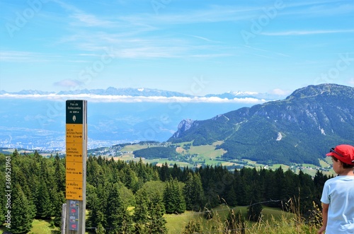 Vue sur les Écrins du Pas de Bellecombe au nord du plateau du Vercors