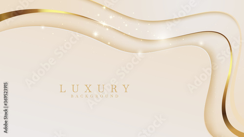 Luxury abstract background with golden lines sparkle geometric shapes. Illustration from vector about modern template design for a sweet and elegant feeling.