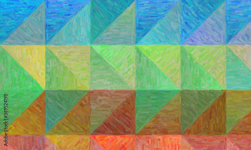 Red, green, blue and brown ...