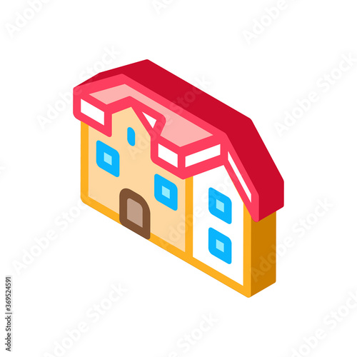 house roof type icon vector. isometric house roof type sign. color isolated symbol illustration