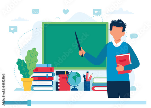 Canvas Print Online learning concept