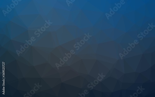 Dark BLUE vector polygon abstract backdrop. Colorful illustration in abstract style with gradient. Triangular pattern for your business design.