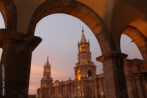 Catedral de Arequipa, en la plaza de armas, Perú