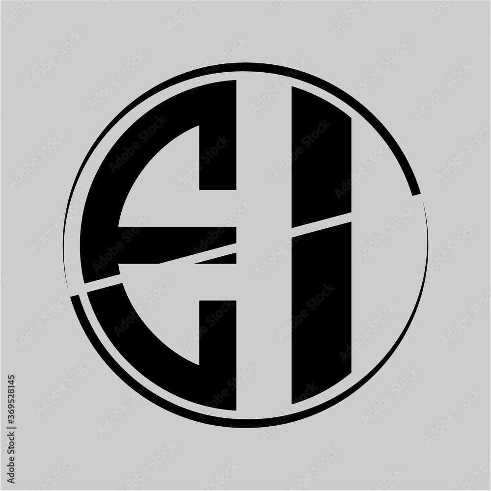 EI initials black circle against a gray background EI initials black circle against a gray background