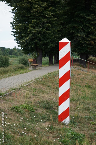 Polnischer Grenzpfahl in Slubice