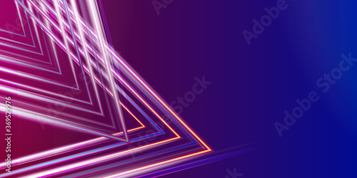 Modern 3d blue red abstract background with shiny triangles shapes