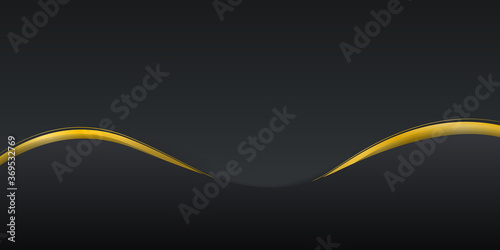 Luxury black gold background banner vector illustration with gold strip art deco line for banner