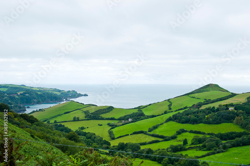 View toward Little Hangman, Combe Martin, Devon, England