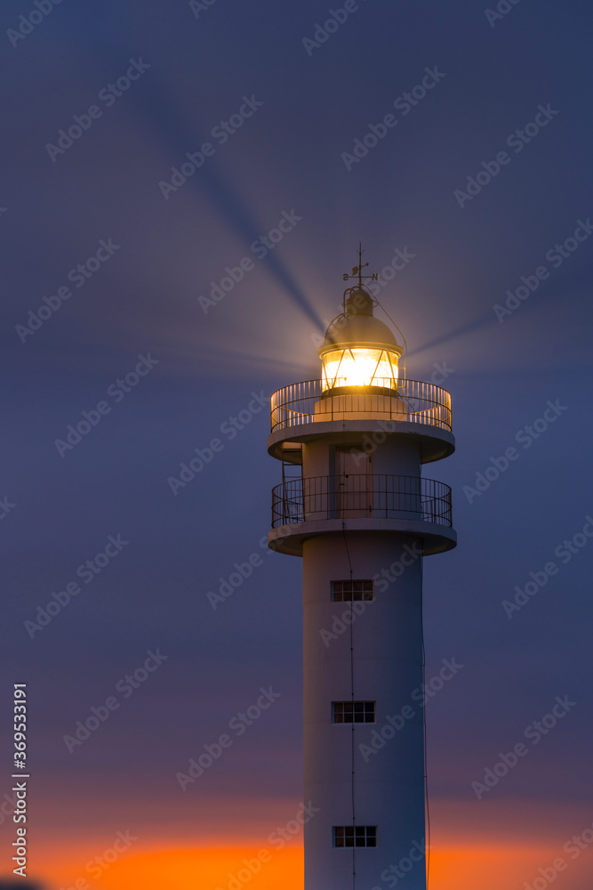 Ajo Lighthouse, Ajo, Cantabrian Sea, Cantabria, Spain, Europe - obrazy, fototapety, plakaty 