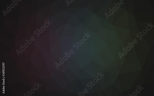 Dark Black vector low poly layout. A sample with polygonal shapes. The best triangular design for your business.