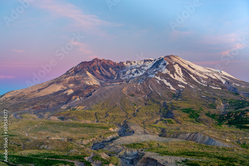 Mount Saint Helens After Sunset On a Summer evening