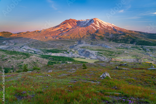Mount Saint Helens After Sunset On a Summer evening