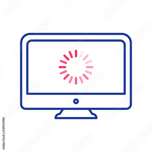 Computer onitor screen icon. Load, loading, wait icon
