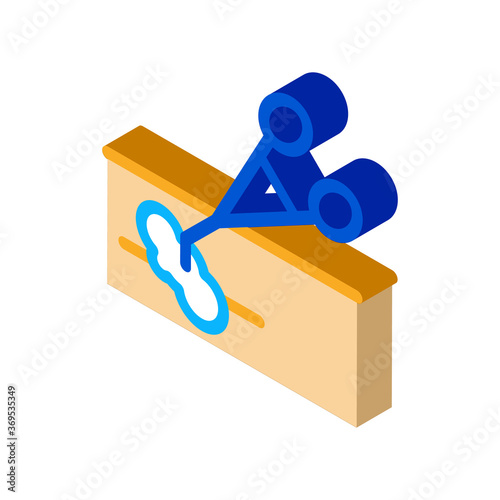 surgeon clamp icon vector. isometric surgeon clamp sign. color isolated symbol illustration