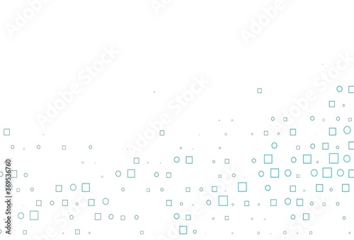 Light BLUE vector pattern with spheres, squares.