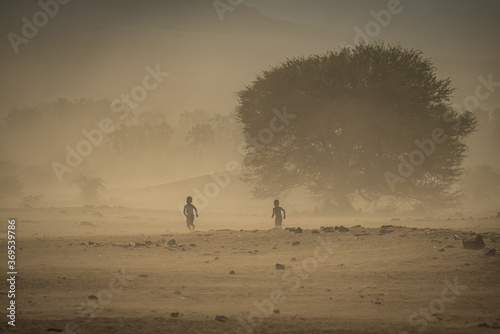 Sandstorm next to Purros Canyon, Namibia © Pawel