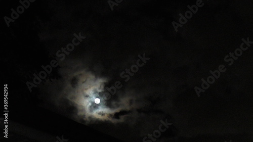 Photography moon and clouds