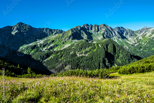 Western Tatras scenery from saddle Zabrat, Slovakia, hiking theme © vrabelpeter1
