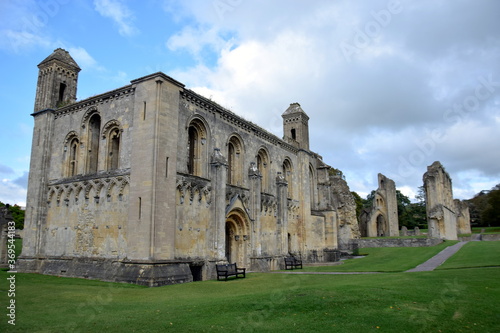 Abadia de Glastonbury, en inglaterra, donde esta la tumba del rey Arturo y su esposa Ginebra photo