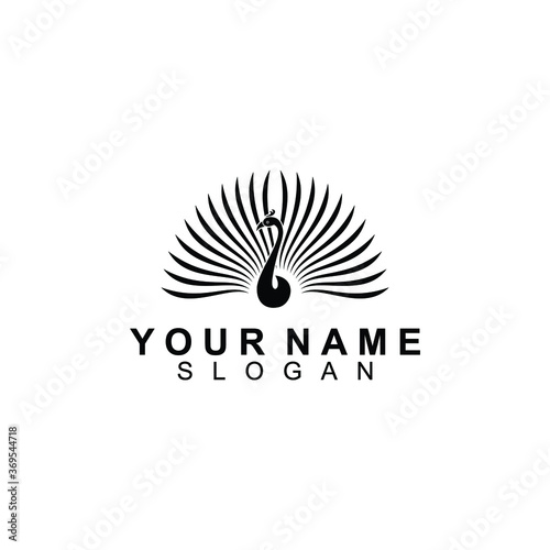 abstrack phoenix or peacock vector logo