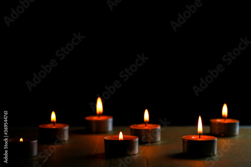 Candles in dark background