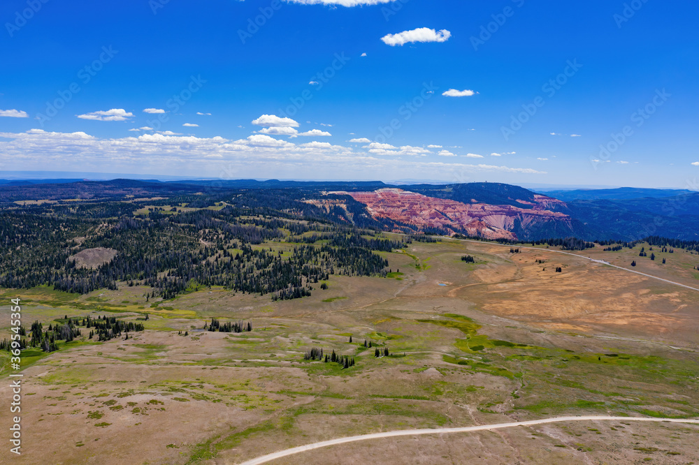 Aerial view of the beautiful Cedar Breaks National Monument