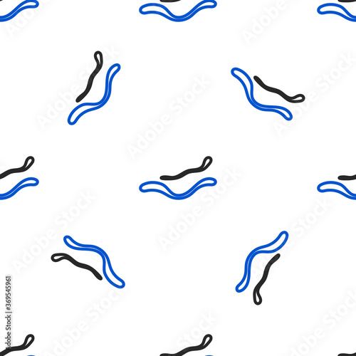 Line Ebola virus disease icon isolated seamless pattern on white background. Colorful outline concept. Vector.