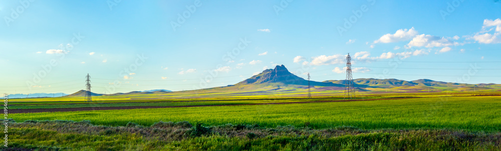 Fototapeta premium landscape with mountains and blue sky