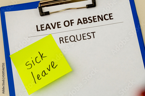 Φωτογραφία Leave of absence request statement form