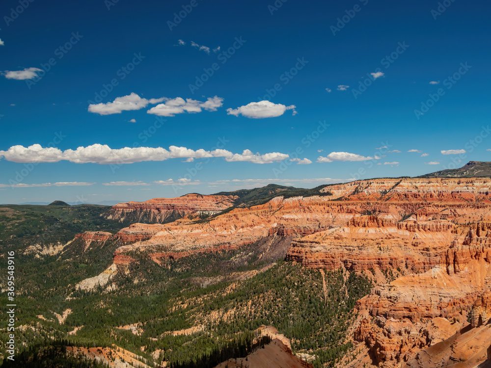 Beautiful landscape saw from Spectra Point of Cedar Breaks National Monument