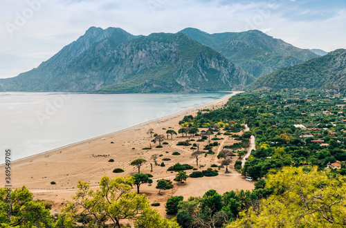 Fototapeta Naklejka Na Ścianę i Meble -  Turkish village between Mediterranean Sea and Taurus Mountains