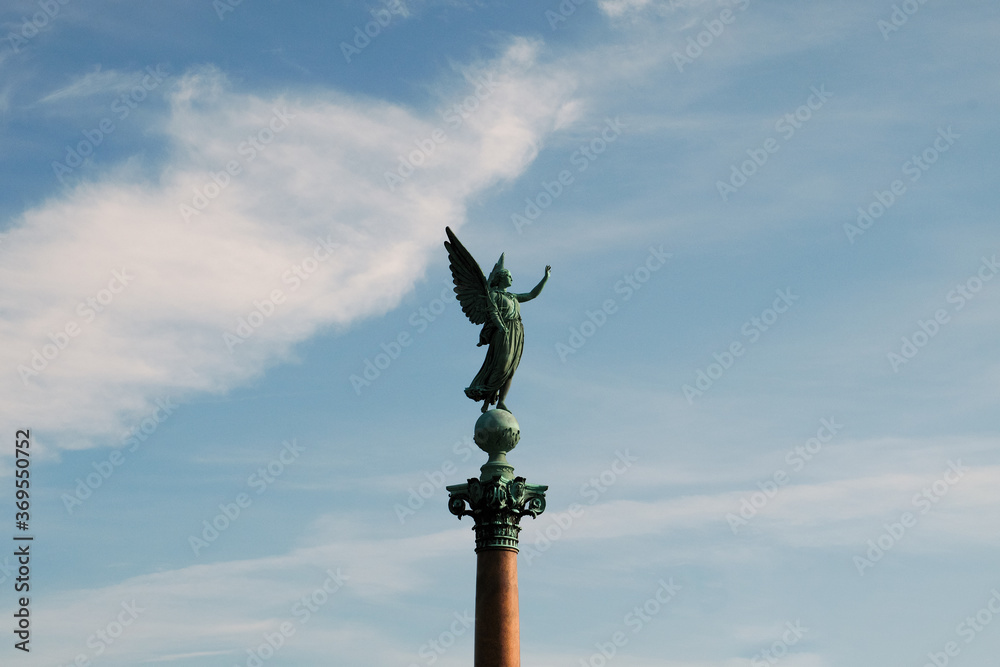 Denmark. Copenhagen. Column of Ivar Huitfeld. Park Langelinie. September 19, 2018