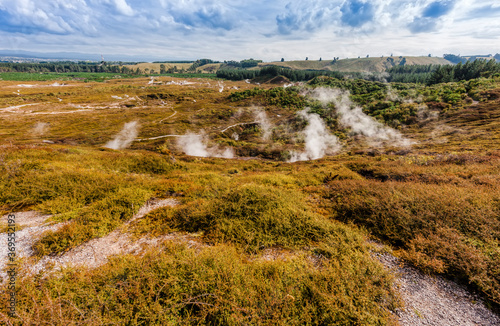 Volcanic landscape Craters of the Moon, New Zealand