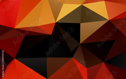 Light Red, Yellow vector polygon abstract backdrop. A sample with polygonal shapes. Template for a cell phone background.
