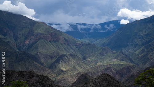 Mountains and valley of Balsas in the province of Chachapoyas, Peru.