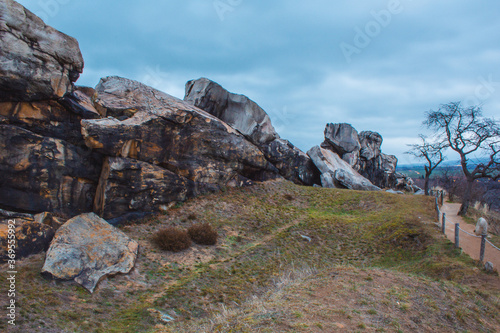 Teufelsmauer at Harz Mountains National Park in Germany photo