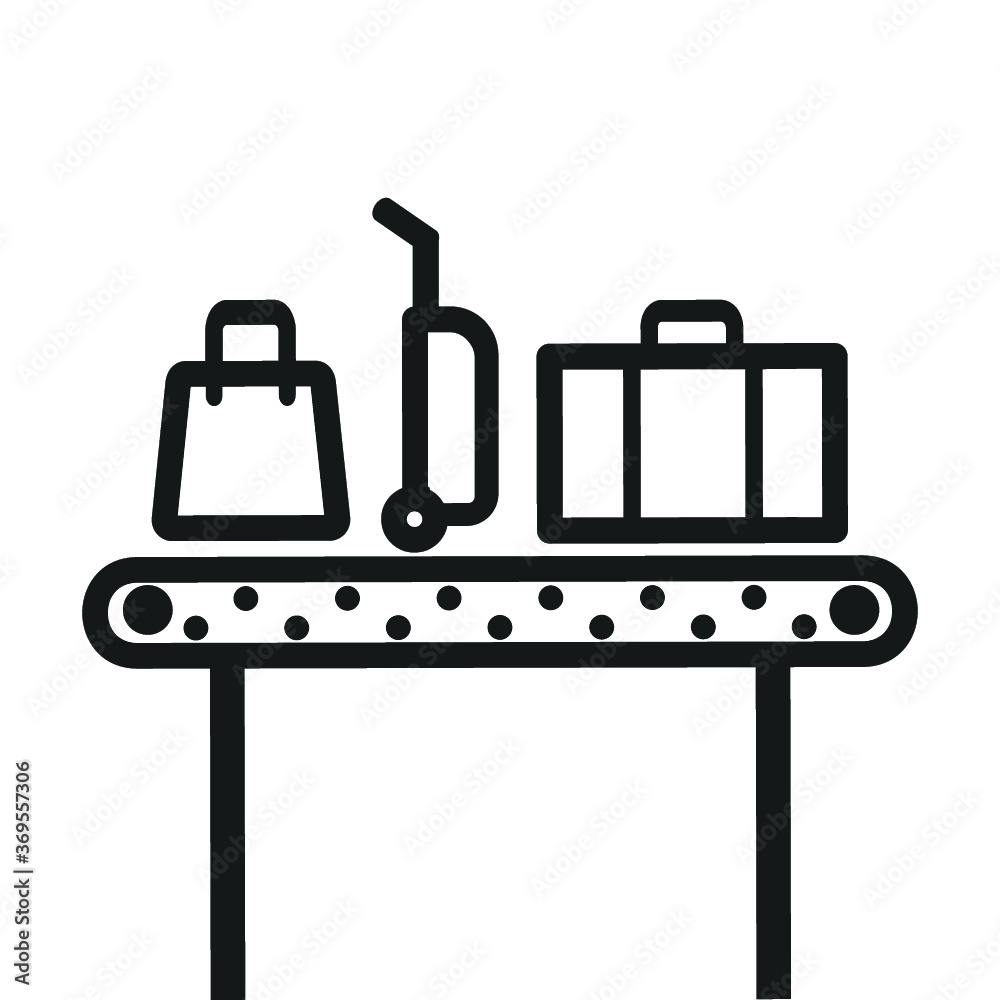 Bags and suitcases icons set Bags and suitcases icons set