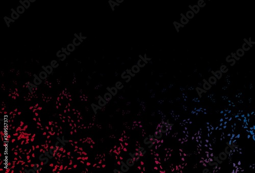Dark Blue, Red vector background with abstract forms.