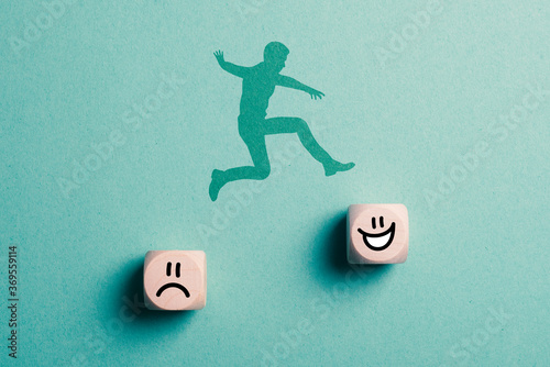 Get happy motivational lifestyle concept