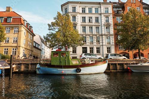 Denmark. Copenhagen. Houses and streets of Copenhagen. City autumn landscape. September 19, 2018