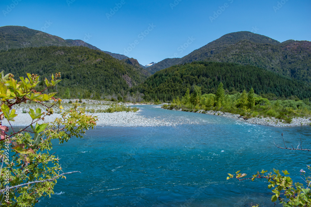 Naklejka premium Union of two rivers