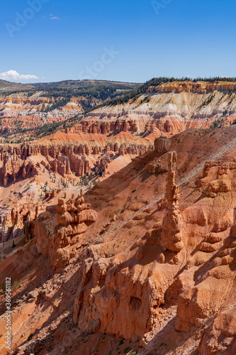 Beautiful landscape saw from Ramparts Trail of Cedar Breaks National Monument