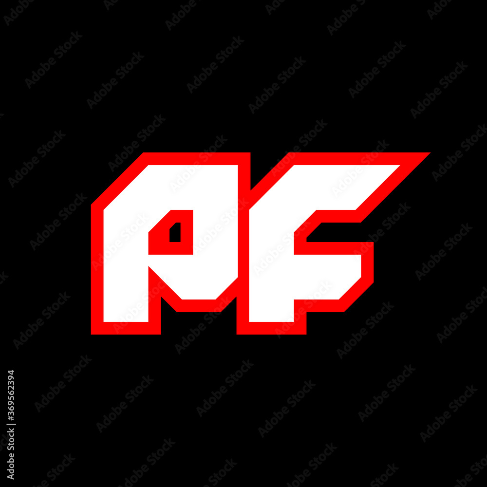 PF logo design, initial PF letter design with sci-fi style. PF logo for ...