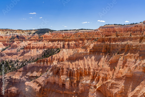 Beautiful landscape saw from Ramparts Overlook of Cedar Breaks National Monument