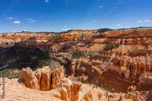 Beautiful landscape saw from Ramparts Overlook of Cedar Breaks National Monument