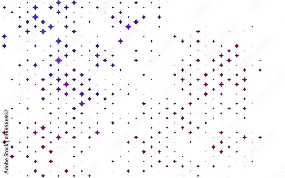 Light Purple vector cover with small and big stars. Decorative shining illustration with stars on abstract template. Best design for your ad, poster, banner.